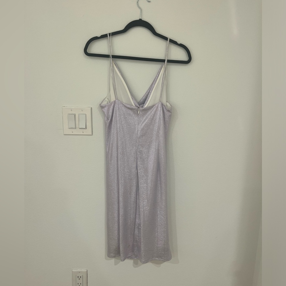 Lavender Cowl Neck Mini Dress - Picture 3 of 9